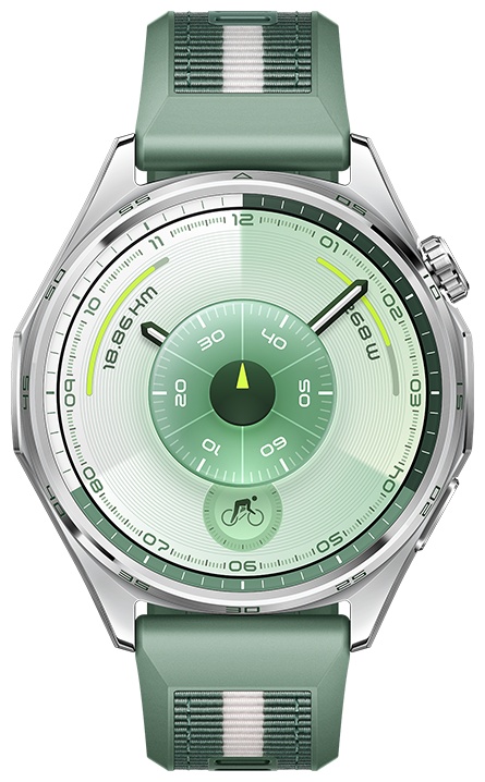 Смарт-часы Huawei WATCH GT 6 46 мм серебристый-зеленый