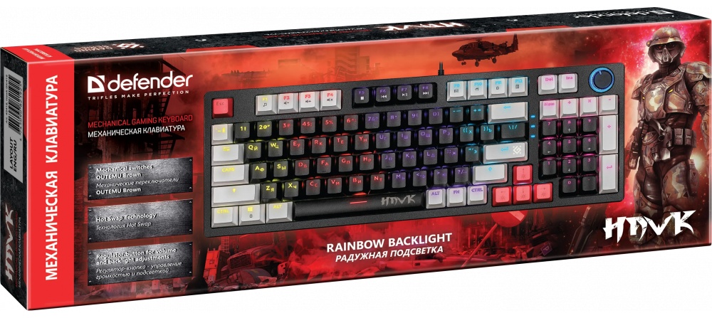 Клавиатура Defender Hawk GK-418 черный