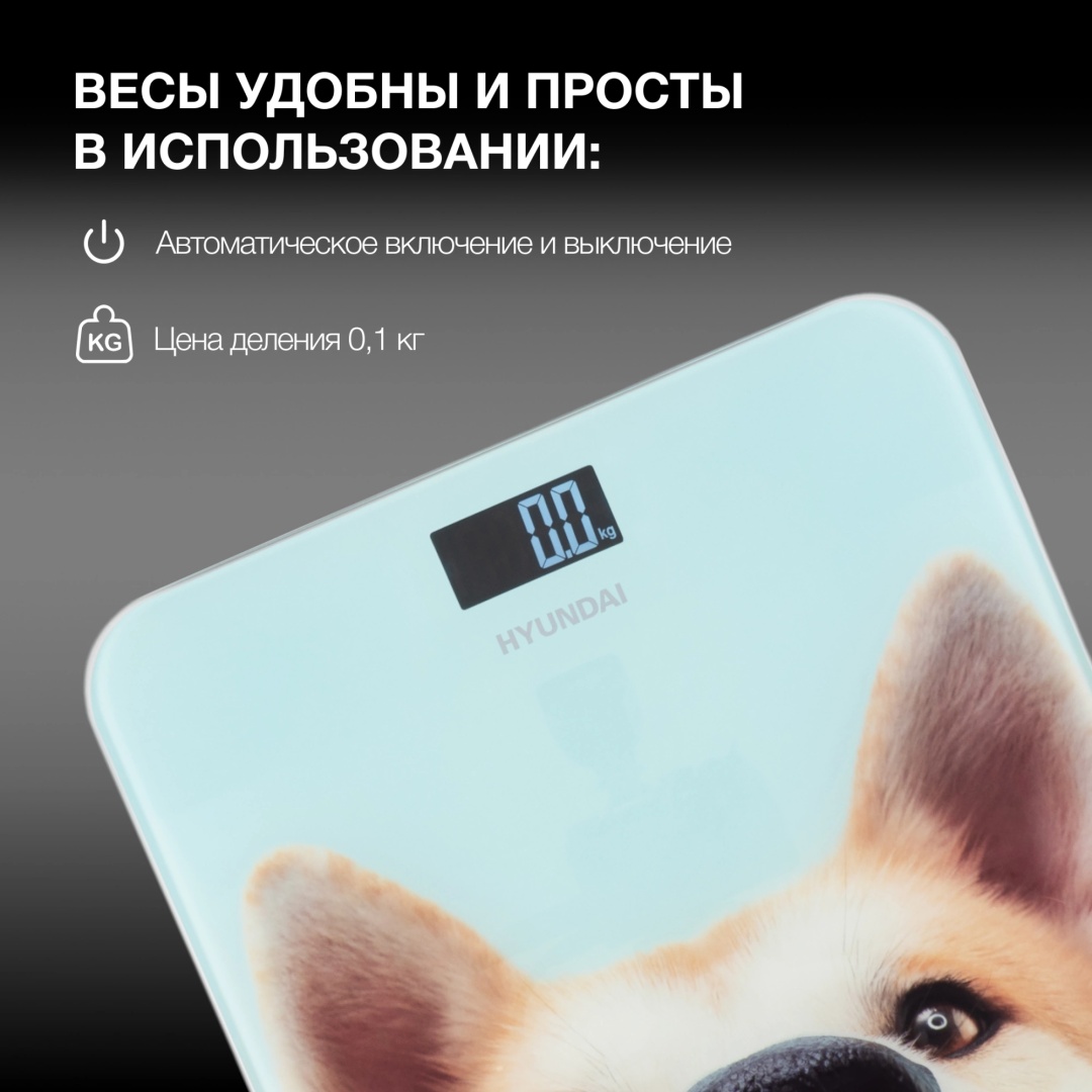 Напольные весы Hyundai электронные H-BS03680 до 180 кг