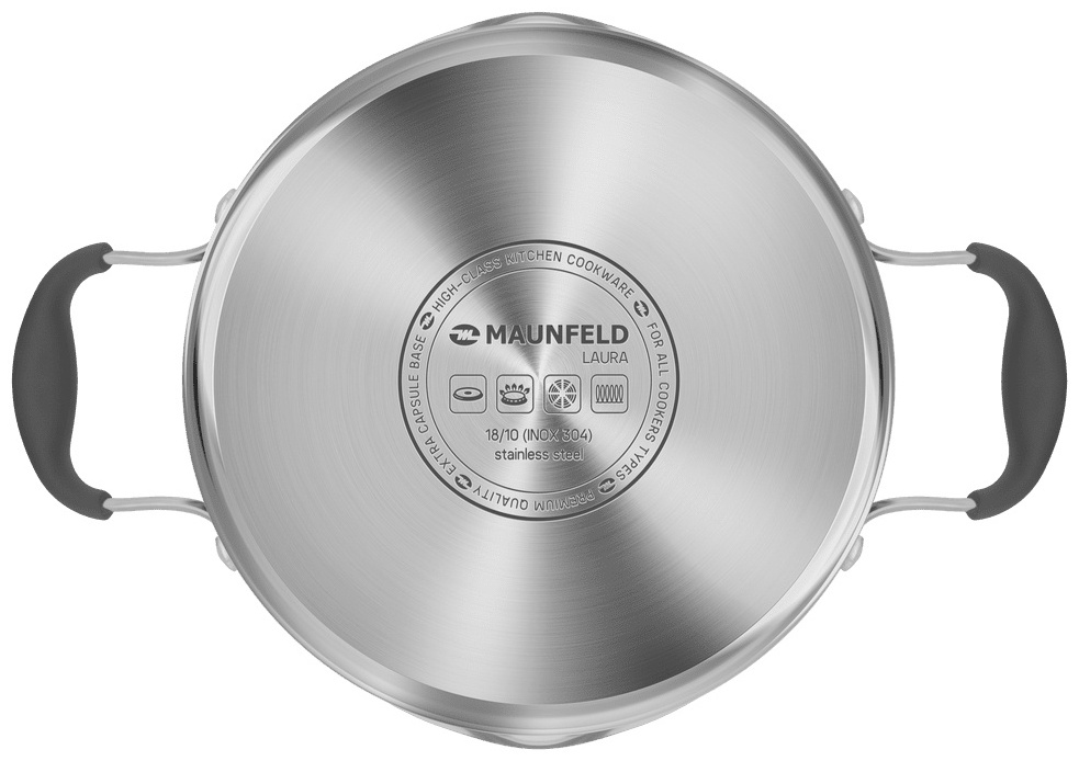 MAUNFELD кастрюля MCS31S08GR нержавеющая сталь 3.1 л