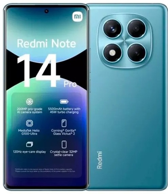 Смартфон Redmi Note 14 Pro NFC 12/512GB Ocean Blue