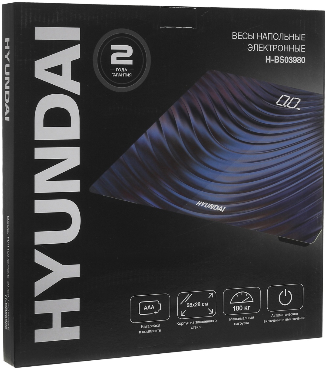 Напольные весы Hyundai электронные H-BS03980 до 180 кг