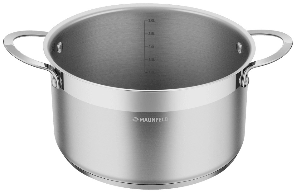 MAUNFELD кастрюля MCS33S07 нержавеющая сталь 3.3 л