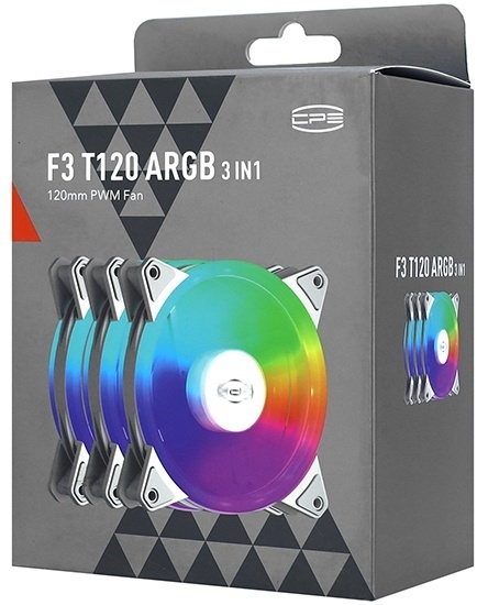 Кулер PCcooler F3 T120 ARGB 3 IN 1 WH