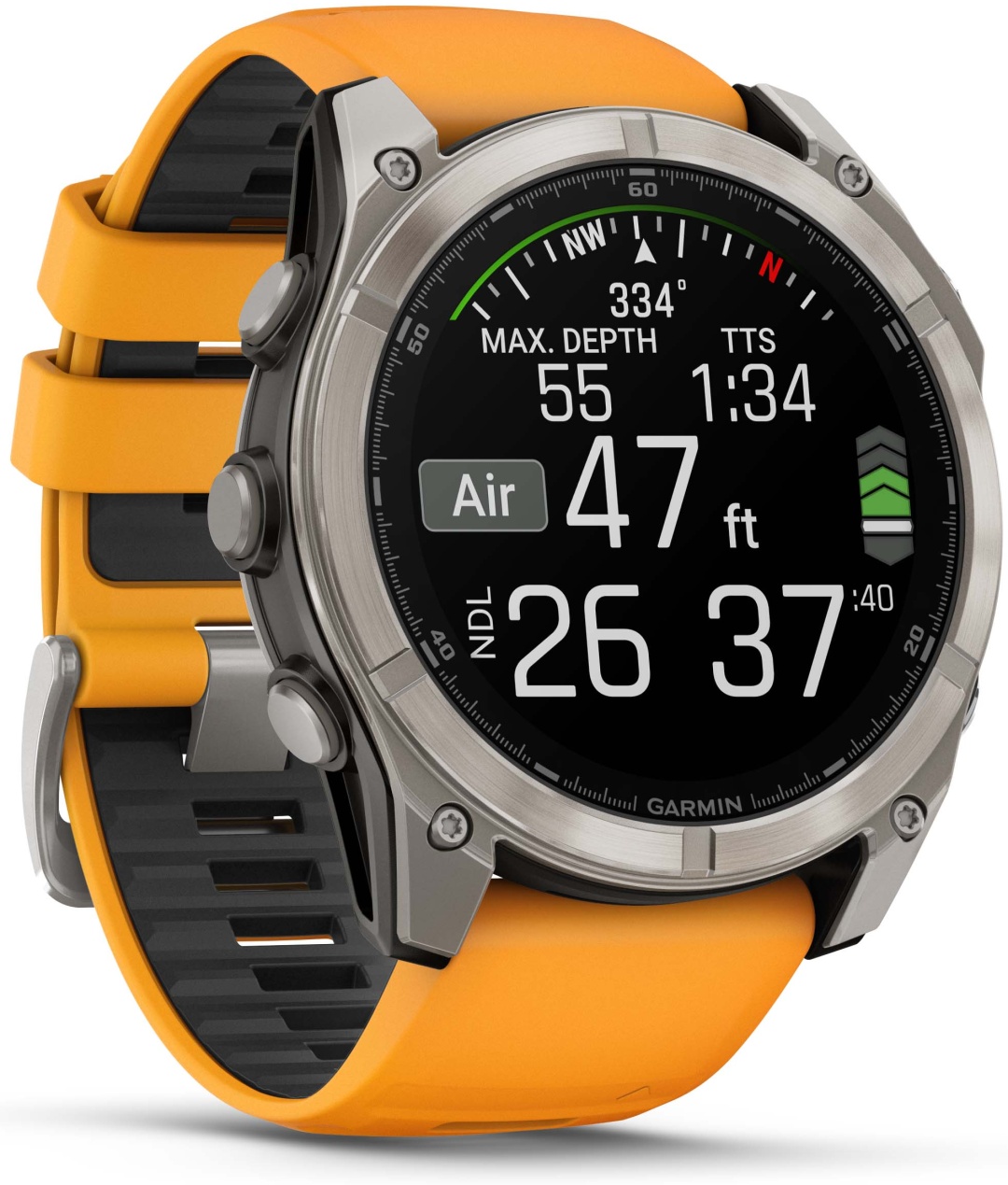 Смарт-часы Garmin Fenix 8 51 мм серебристый-оранжевый