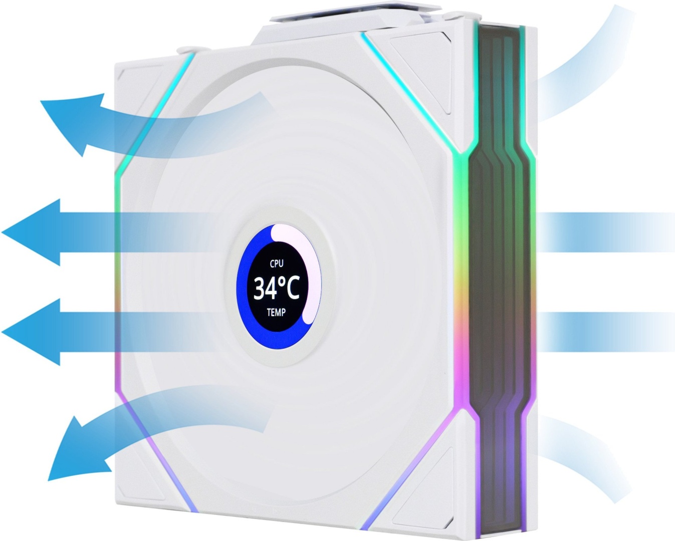 LIAN LI UNI FAN TL120 LCD Wireless White 3x120mm, G99.12TLLCD1W3W.00 белый