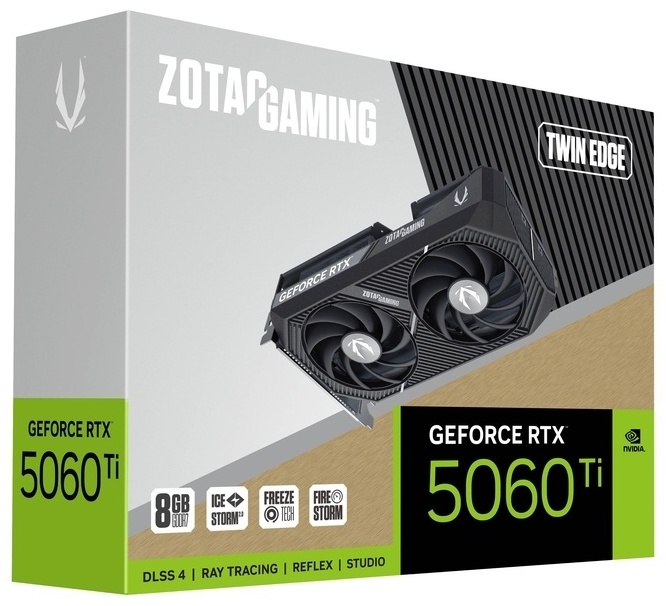 Видеокарта ZOTAC GeForce RTX 5060 Ti Twin Edge 8 Гб