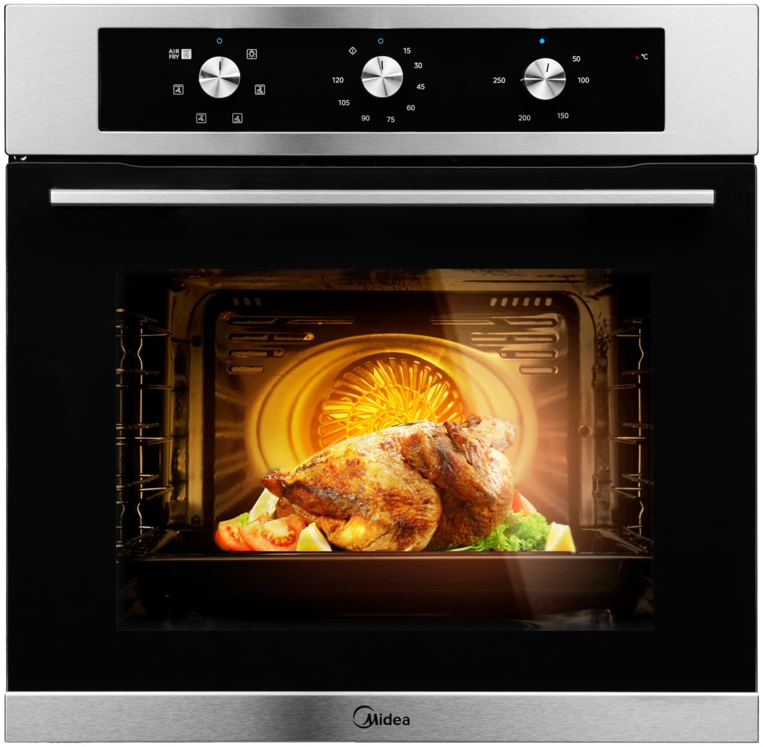 Духовой шкаф Midea MO12000 X черный, стальной