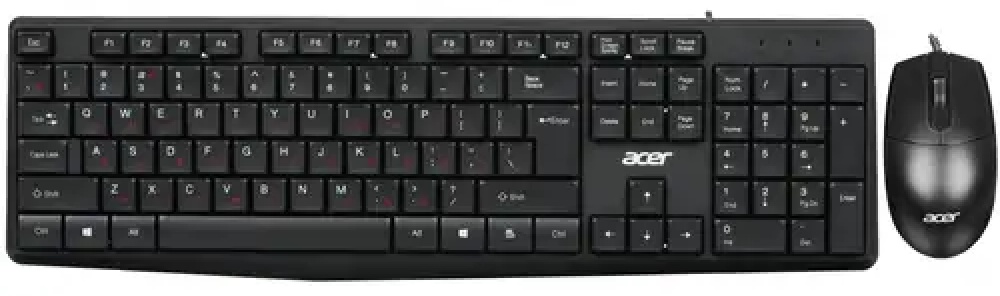 Клавиатура Acer OMW141, черная + мышь