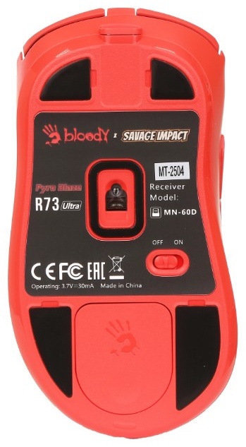 Мышь A4Tech R73 Ultra Pyro Blaze красный
