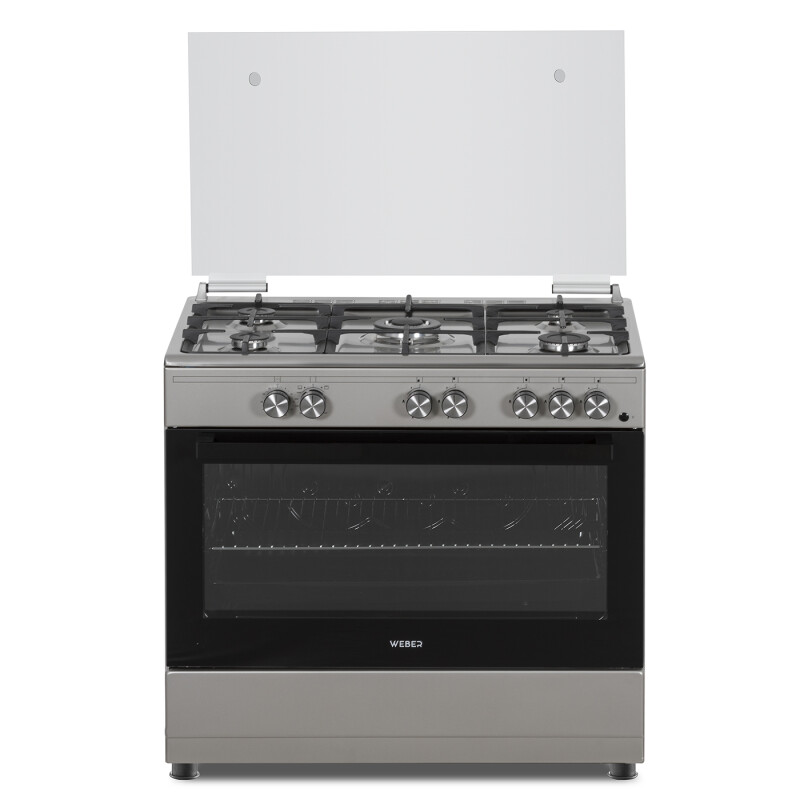 Кухонная плита Weber CWBR-90GG комбинированная, серая