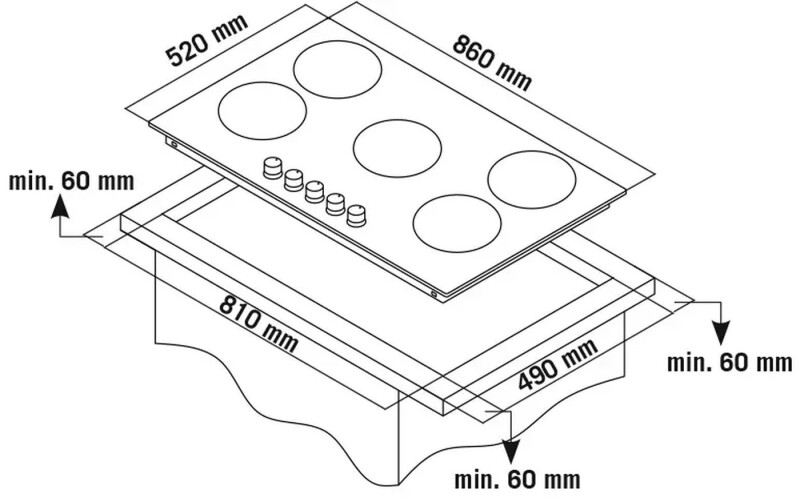 Варочная поверхность Simfer H90W51M572 газовая, нержавеющая сталь