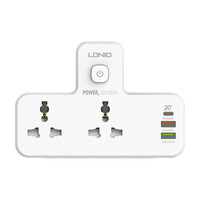 Сетевой фильтр Ldnio Universal SC2311 2 розетки, 2хUSB, USB Type-C