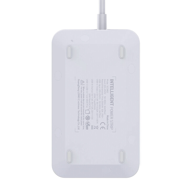 Сетевой фильтр Ldnio Universal SC3412 3 розетки 1xUSB Type-C, 3xUSB 2м