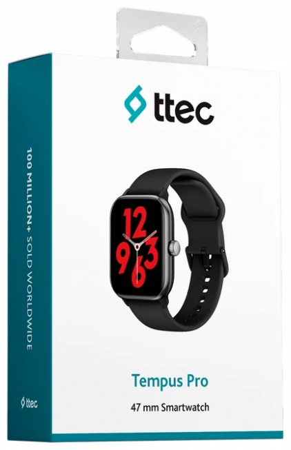 Смарт-часы TTEC Tempus Pro 2SW04 47 мм серебристый-черный