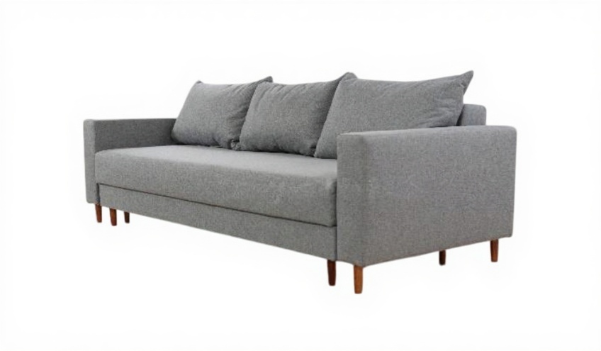 Диван Janym Divanelli Line (2.3) Ultra Grey, прямой, пружинный блок