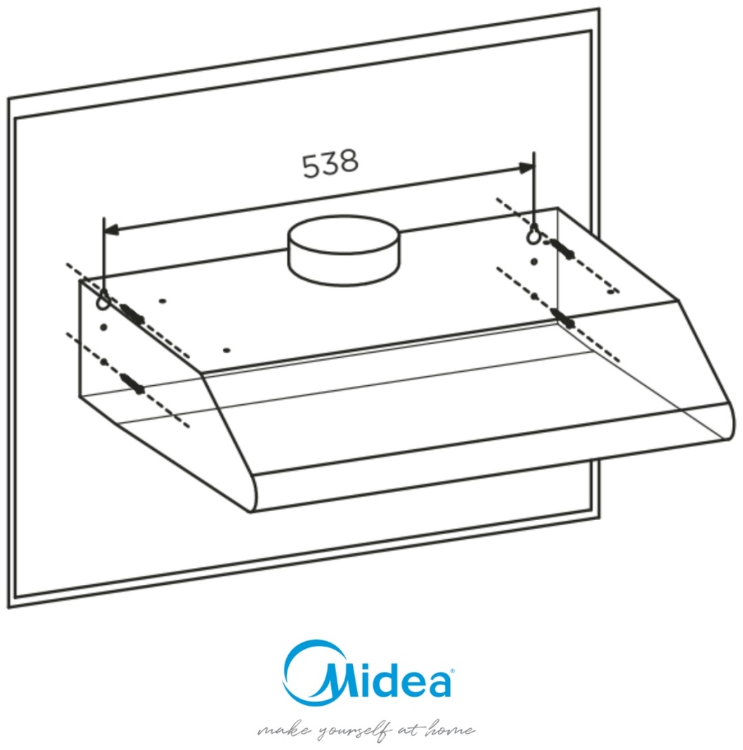 Вытяжка Midea MH60T349 B черный