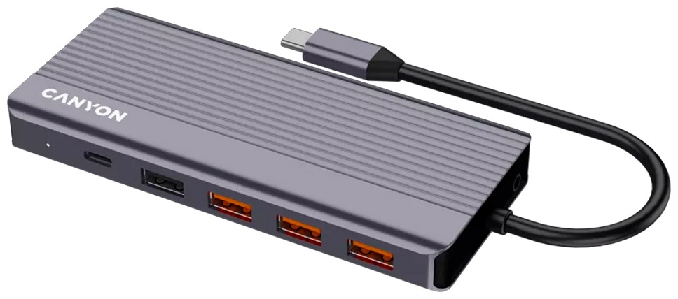 Док-станция Canyon DS-16 13in1 4k USB-C Grey серый
