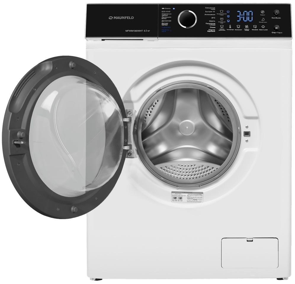 Стиральная машина MAUNFELD MFWM106IWHT белый, черный
