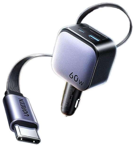 Зарядное устройство Ugreen EC602 (55212B) USB Type-C, USB 60 Вт серый