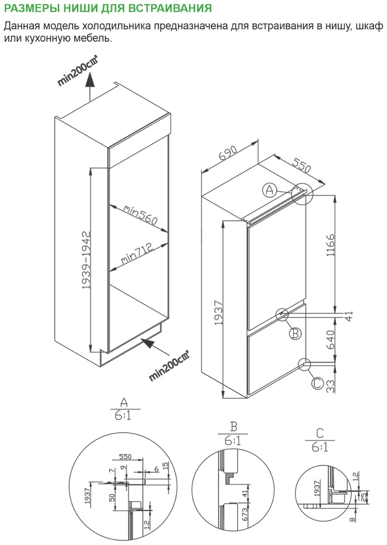 Холодильник GRAND GNBF-342NFLO белый