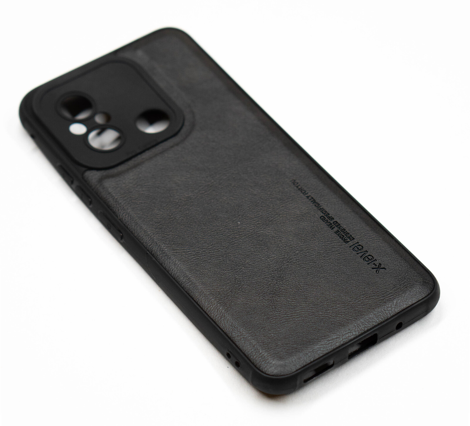 Чехол для мобильного телефона Xiaomi Redmi 12C кожа черный