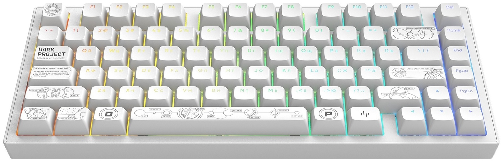 Клавиатура DARK PROJECT ALU81A Terra Nova белый