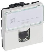 Розетка встраиваемая Legrand Mosaic 076554 (RJ45), белая