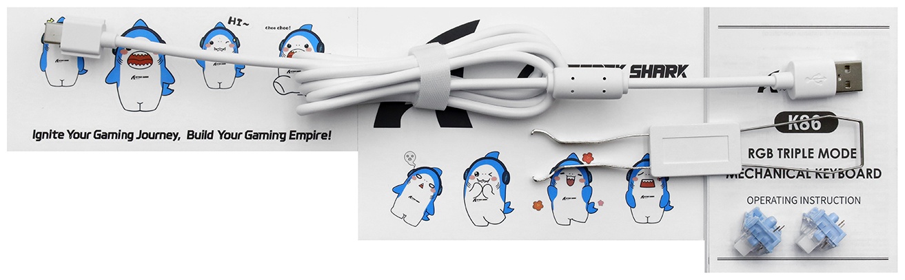 Клавиатура Attack Shark K86 синий