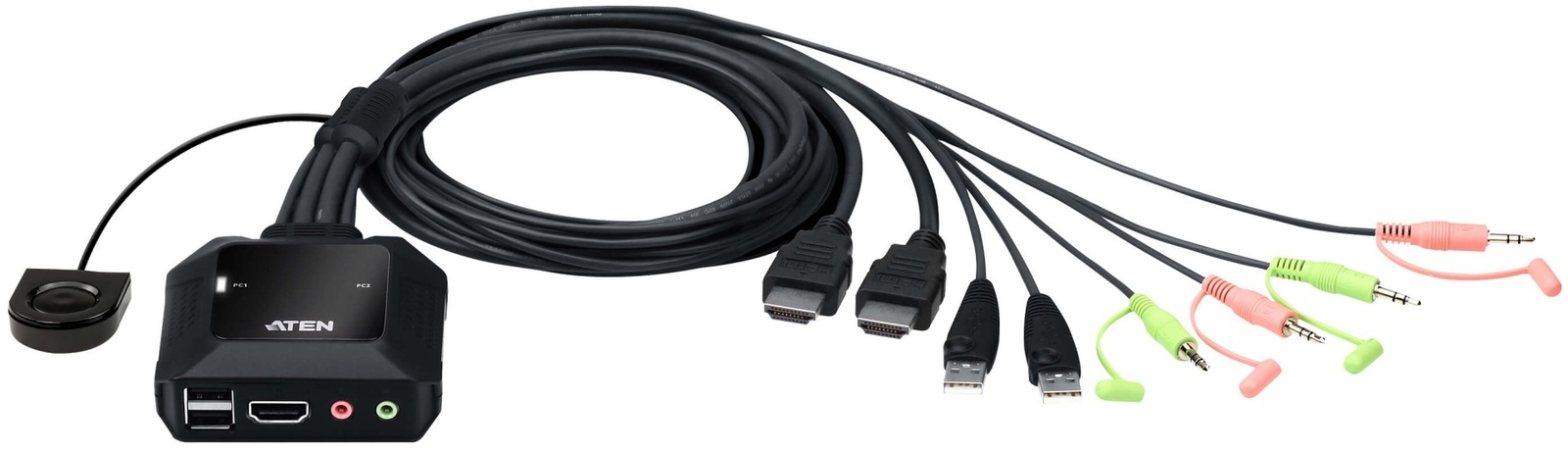 KVM-переключатель Aten USB 3.0 A - HDMI CS22H-AT, 1.2 м