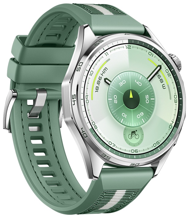 Смарт-часы Huawei WATCH GT 6 46 мм серебристый-зеленый