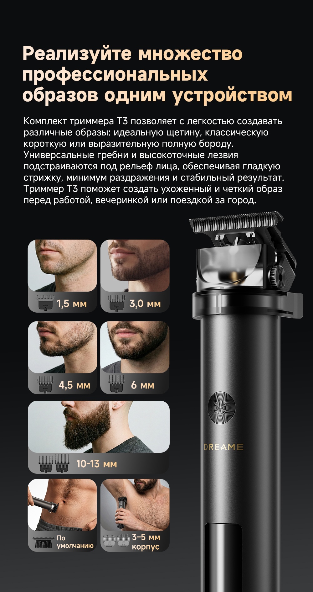 Электробритва DREAME T3 Shaver сеточная