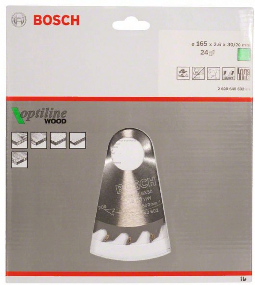 Пильный диск Bosch Optiline Wood 2608640602