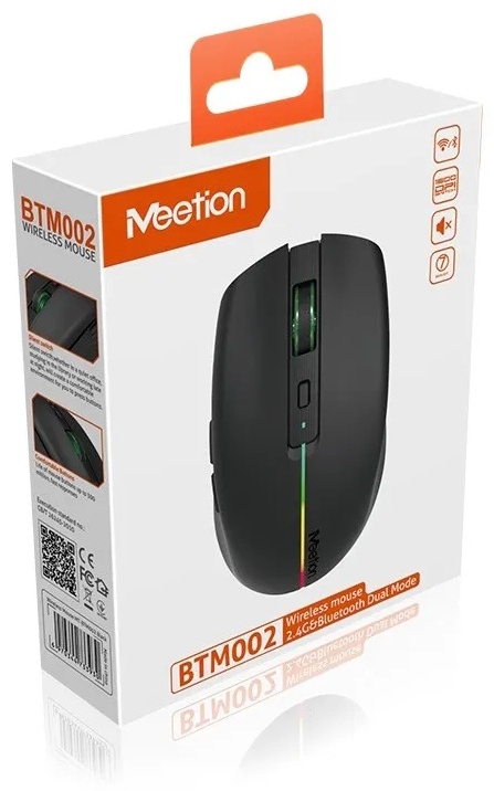 Мышь MeeTion MT-BTM002 Black черный
