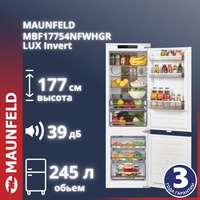 Холодильник MAUNFELD MBF17754NFWHGR LUX Inverter белый