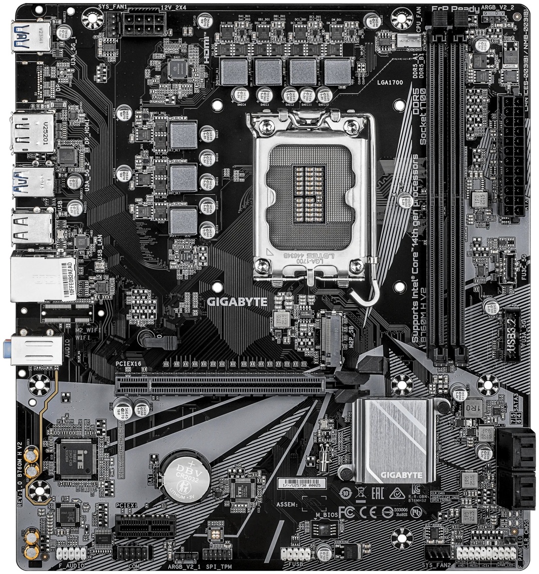 Материнская плата GIGABYTE B760M H V2