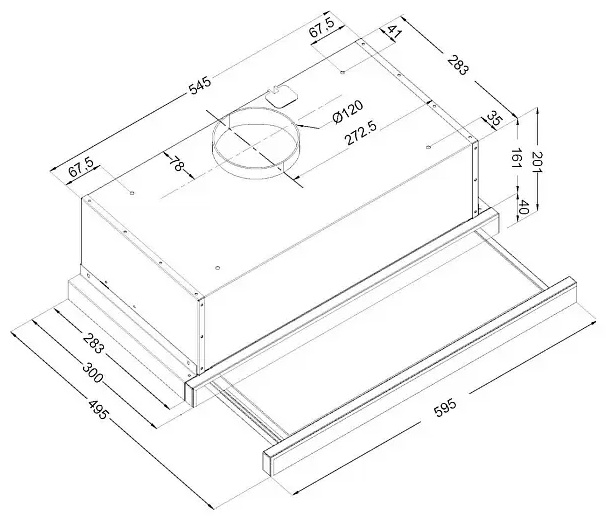 Вытяжка Evelux TEL 60 W белый