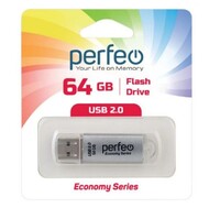 USB Flash карта Perfeo E01 PF-E0164GB 64Gb серебристая