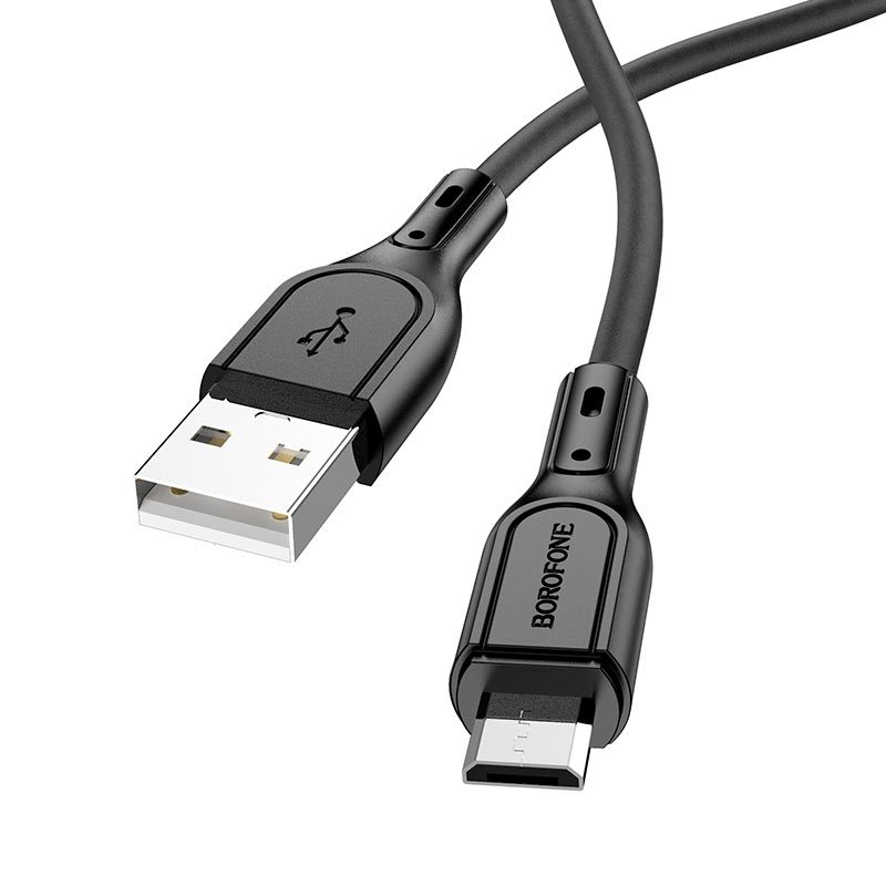 Кабель Borofone BX66 USB - micro USB 1 м черный