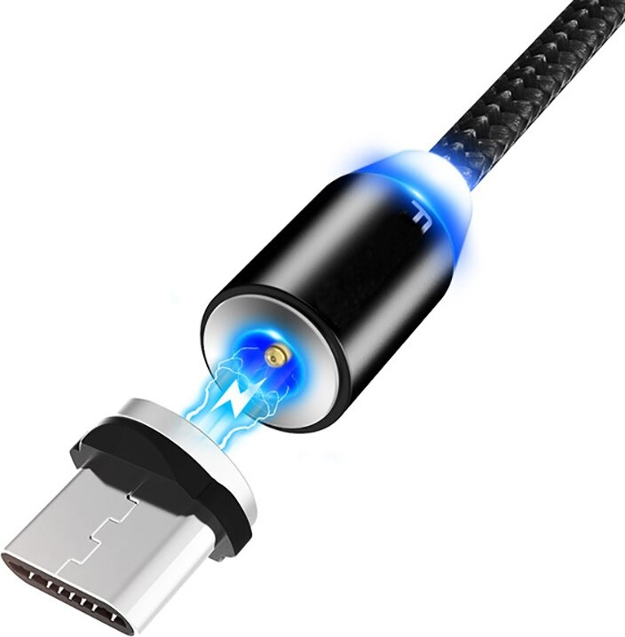 Кабель Акс Magneto КТС-011 USB Type-C магнитный коннектор 2.4А 1m БИ черный