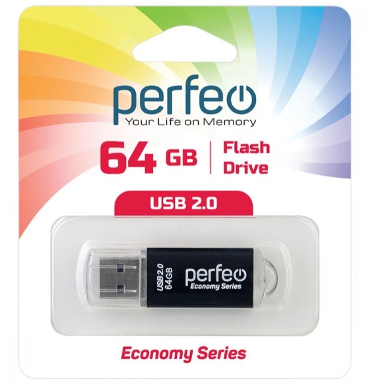 USB Flash карта Perfeo E01 PF-E0164GB 64Gb черная