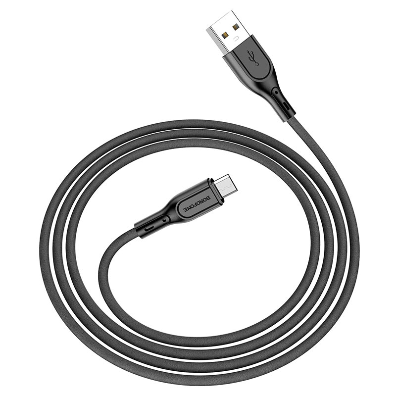 Кабель Borofone BX66 USB - micro USB 1 м черный