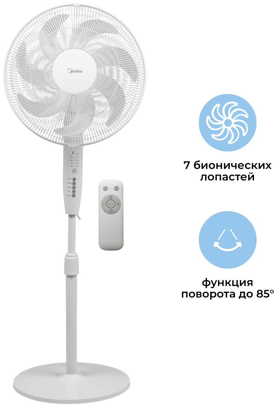 Вентилятор Midea FS40-24ER(W) белый