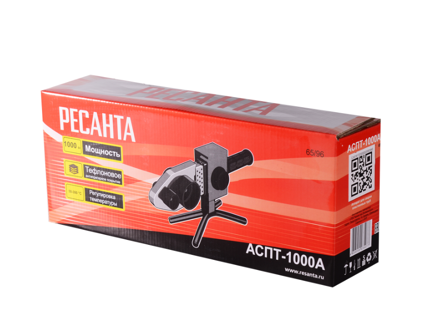 Ресанта АСПТ-1000А пластик құбырларын дәнекерлеу аппараты