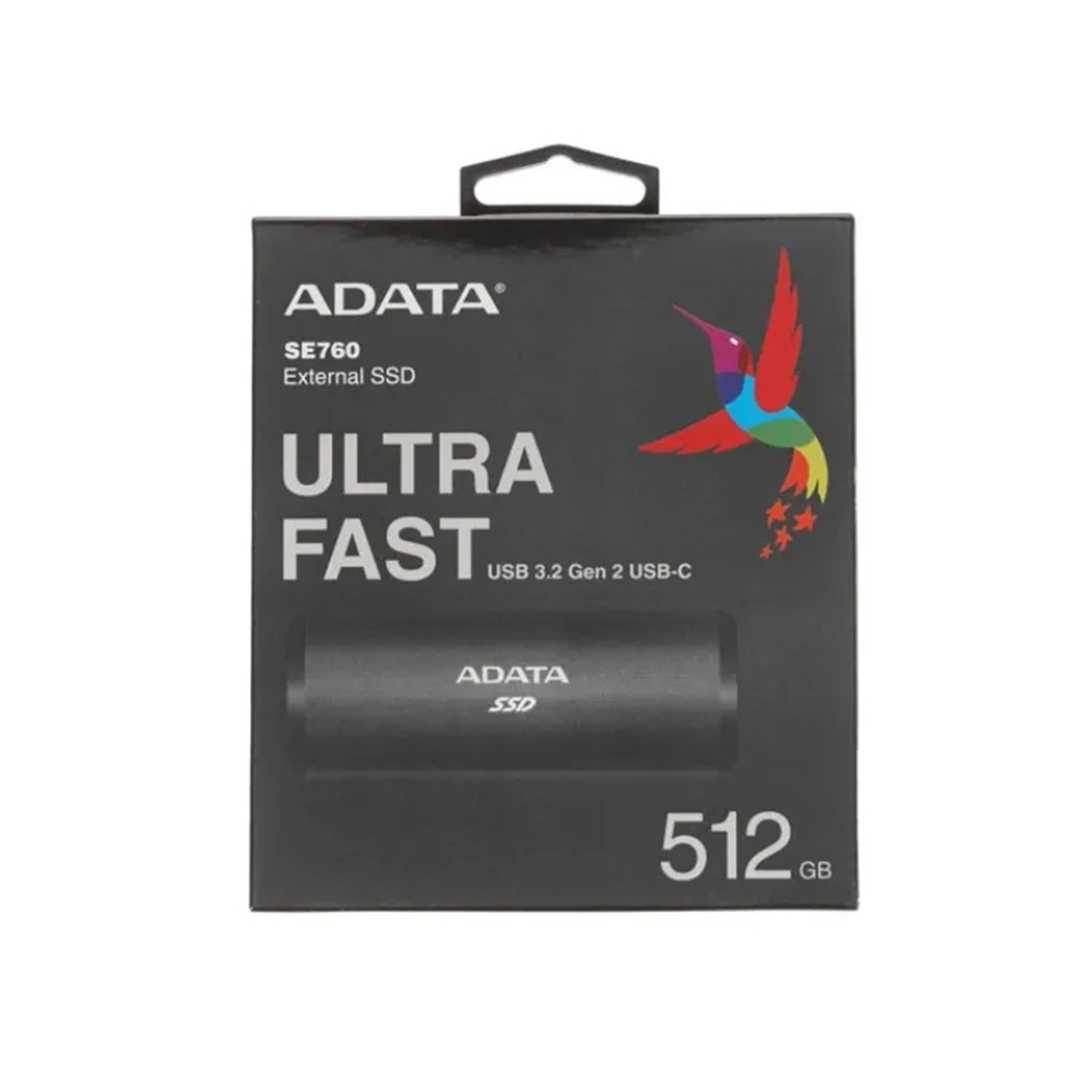 Внешний SSD диск Adata SE760 512GB серый