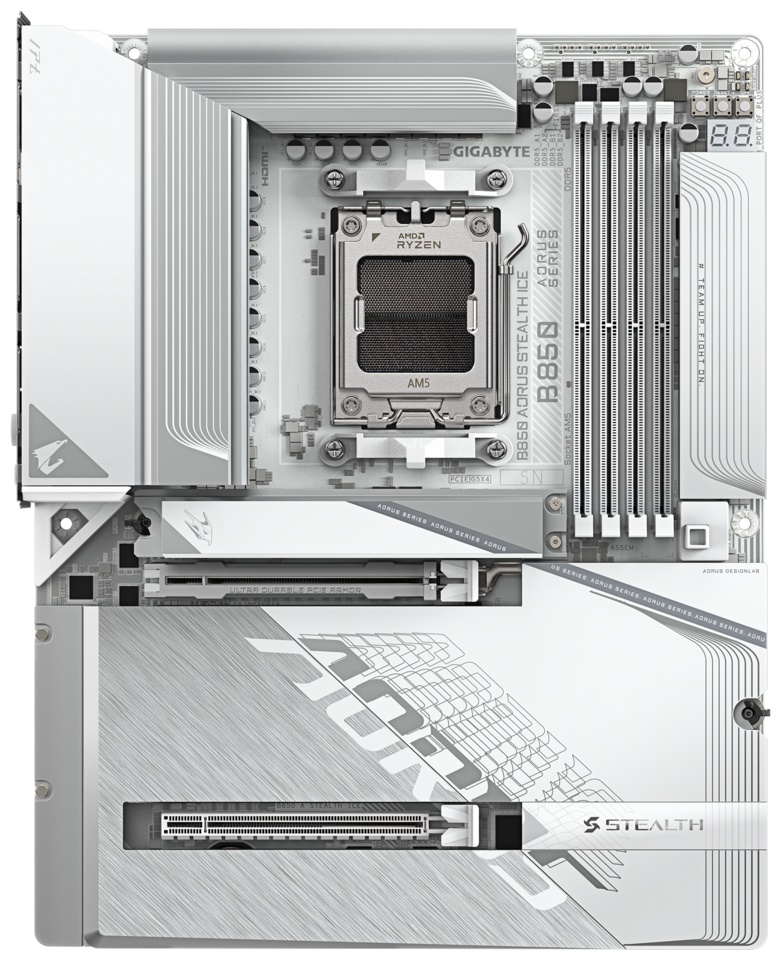 Материнская плата GIGABYTE B850 AORUS STEALTH ICE