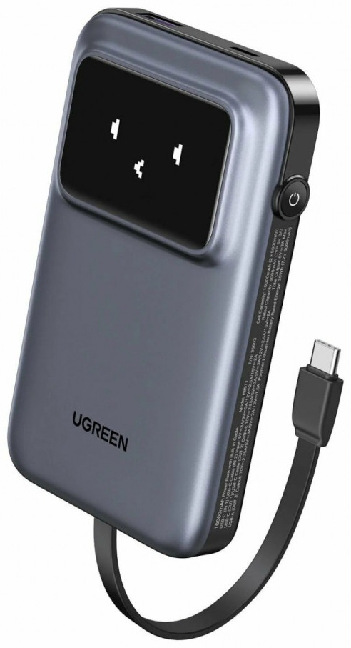 Внешний аккумулятор Ugreen 35604B 10000 мАч 30 Вт серый