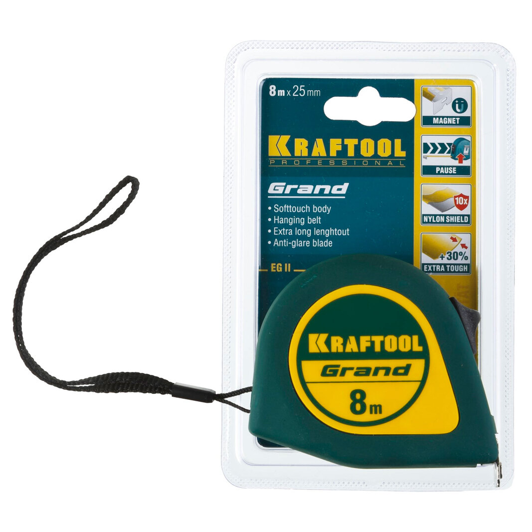 Рулетка Kraftool Grand 34022-08-25 8 м*25 мм