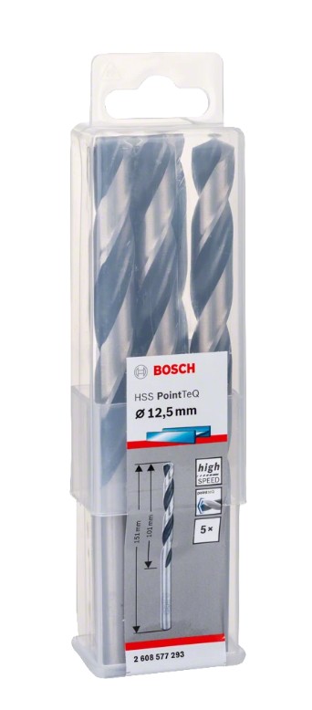 Сверло по металлу Bosch PointTeQ 12.5мм 2608577293, 5 шт.