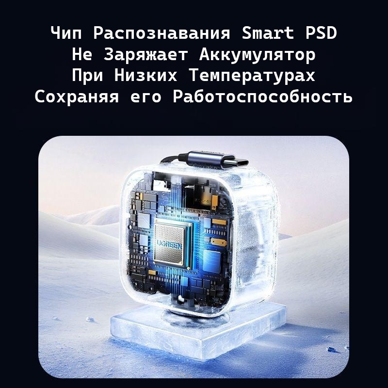 Зарядное устройство Ugreen EC602 (55212B) USB Type-C, USB 60 Вт серый